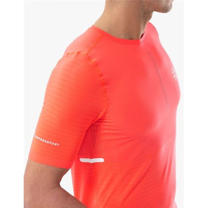 Camiseta de Manga Corta Hombre Compressport Pro Racing Rojo 12 Años 2