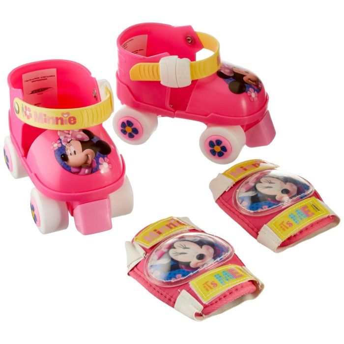Disney Minnie Set Patines para Niña, Ajustables Talla 23-27, con Coderas y Rodilleras de Protección Seguras 1 Disney Minnie Set Patines para Niña, Ajustables Talla 23-27, con Coderas y Rodilleras de Protección Seguras 1