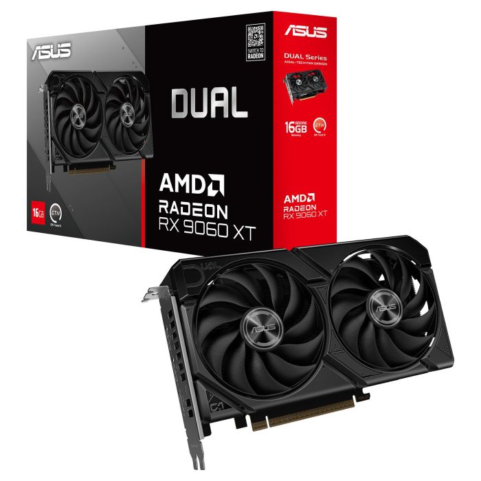 ASUS Tarjeta Gráfica Radeon RX 9060 XT 16GB GDDR6 PCI Express 5.0 Dual RX 9060 XT 2