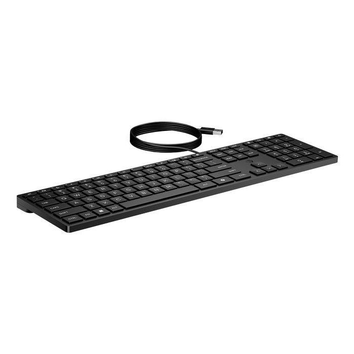 HP 320K Teclado USB con Cable para Escritorio Cómodo y Fiable - Diseño UK para Productividad Profesional 1