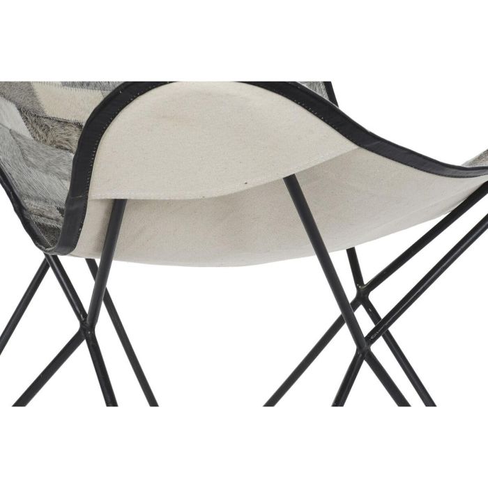 Silla Colonial DKD Home Decor Blanco Negro 70 x 90 x 74 cm 4 Silla Colonial DKD Home Decor Blanco Negro 70 x 90 x 74 cm 4