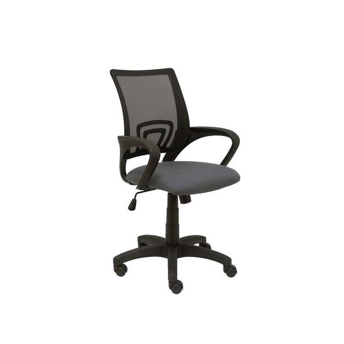 Silla Piqueras Y Crespo Vianos Brazos Fijos Mecanismo Basculante Con Regulador De Presion Elevacion Del Asiento En Altura Ruedas Nylon Respaldo Malla Transpirable Negra Y Tapizado Bali Gris Oscuro