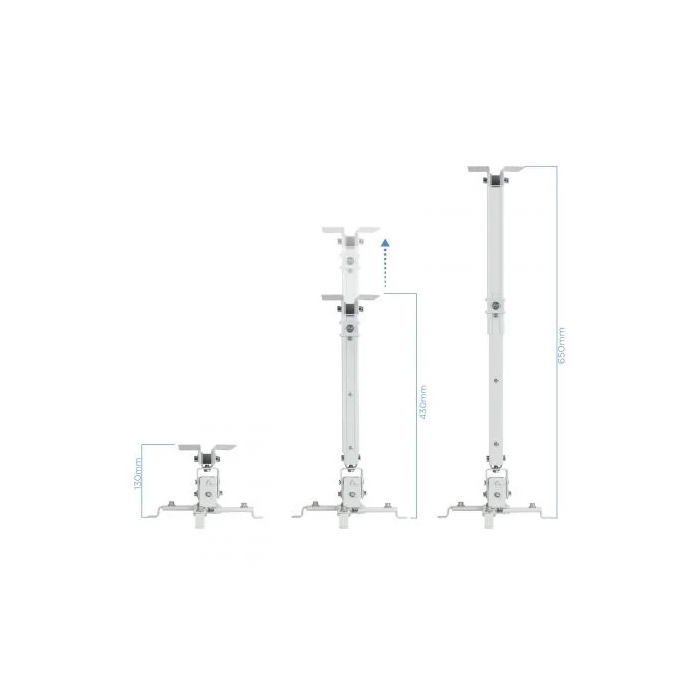TooQ Soporte de Techo para Proyector PJ2012T-W Inclinable hasta 20kg 1 TooQ Soporte de Techo para Proyector PJ2012T-W Inclinable hasta 20kg 1