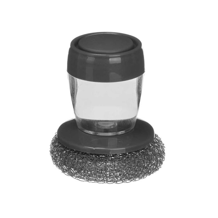 Estropajo con Dispensador Kinvara 9x10x9 cm - Gris, Material: Plástico, Metal, Esponja (12 Unidades) 1 Estropajo con Dispensador Kinvara 9x10x9 cm - Gris, Material: Plástico, Metal, Esponja (12 Unidades) 1