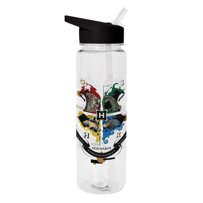 PYRAMID Cantimplora Harry Potter Casas Hogwarts 700ml con Boquilla Resellable y Pajita