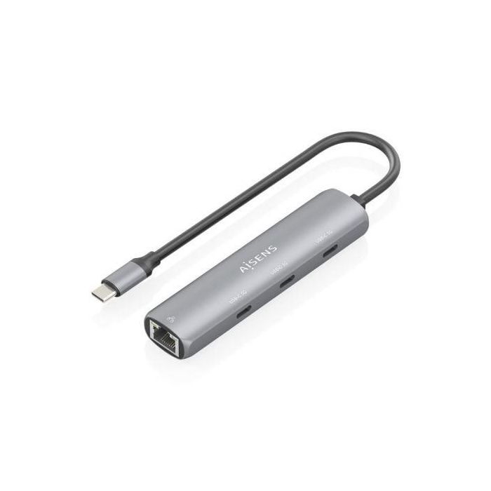 Hub USB Tipo-C Aisens ASUC-4P041-GR/ 3xUSB Tipo-C/ 1xRJ45/ Gris 0 Hub USB Tipo-C Aisens ASUC-4P041-GR/ 3xUSB Tipo-C/ 1xRJ45/ Gris 0