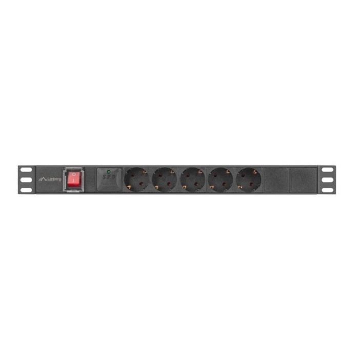 Lanberg PDU-05F-0200-BK Unidad Distribución Energía PDU 5 Salidas AC 1U Conmutado Tipo F Negro con Supresor Sobretensiones 0 Lanberg PDU-05F-0200-BK Unidad Distribución Energía PDU 5 Salidas AC 1U Conmutado Tipo F Negro con Supresor Sobretensiones 0