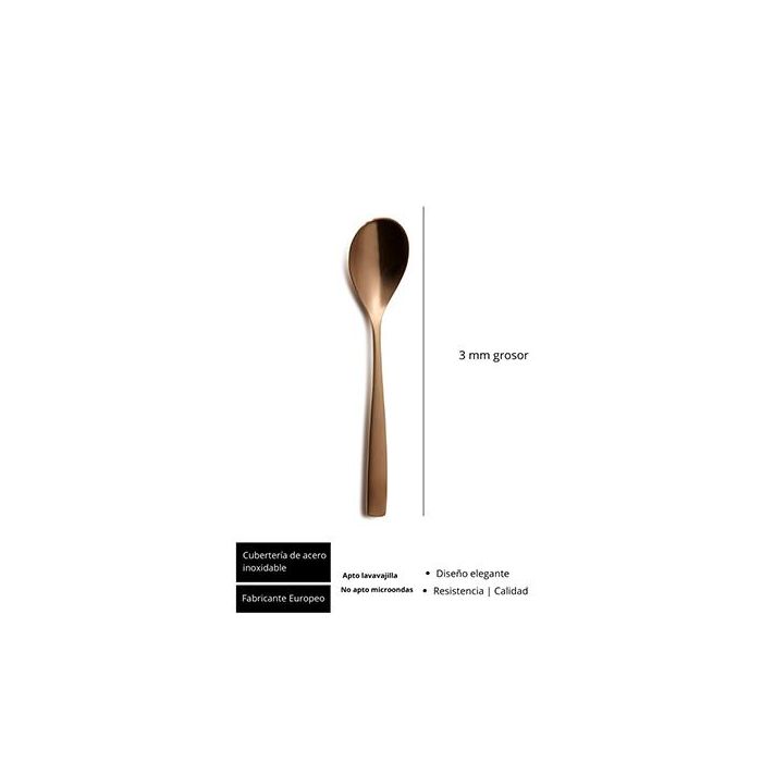 Sinxelo Satin Cobre Cuchara Postre 185Mm (12 Unidades) 1 Sinxelo Satin Cobre Cuchara Postre 185Mm (12 Unidades) 1