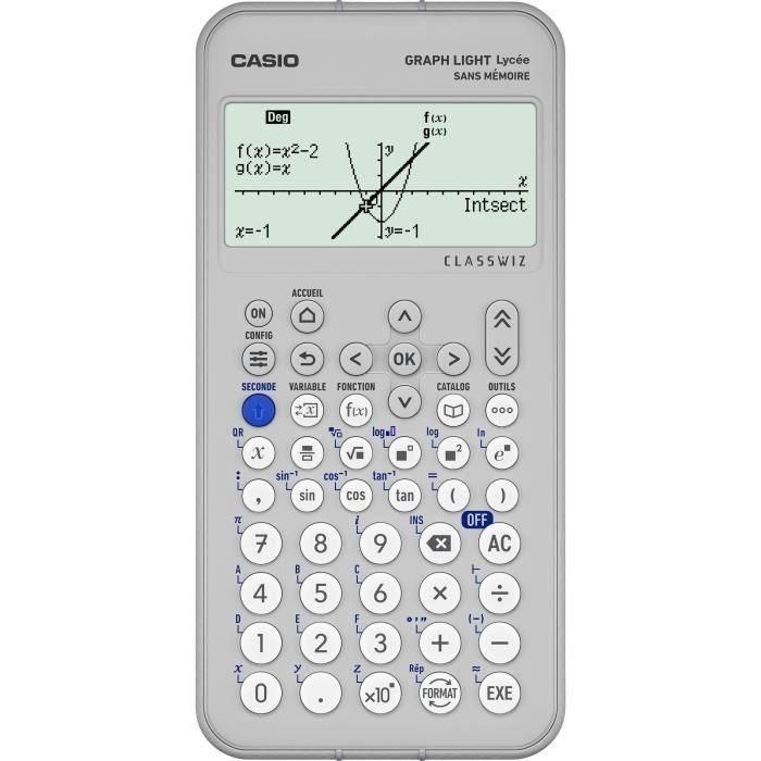 Calculadora gráfica - CASIO - Escuela secundaria - Graph Light - Blanca