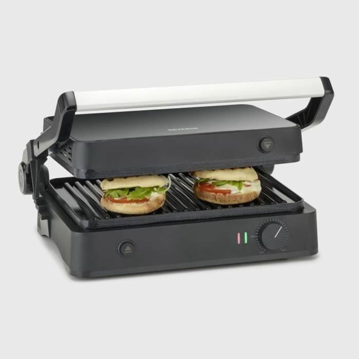Severin KG2398 Parrilla Eléctrica Multifunción Compacta para Carne, Verduras y Paninis 5