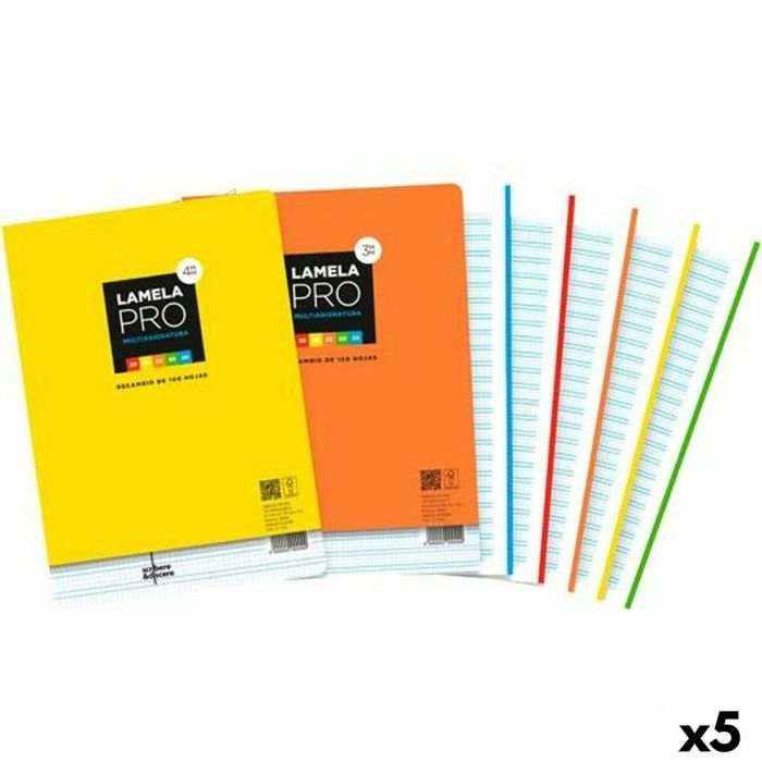 Hojas de repuesto Lamela Multicolor A4 100 Hojas 4 mm (5 Unidades) 0 Hojas de repuesto Lamela Multicolor A4 100 Hojas 4 mm (5 Unidades) 0