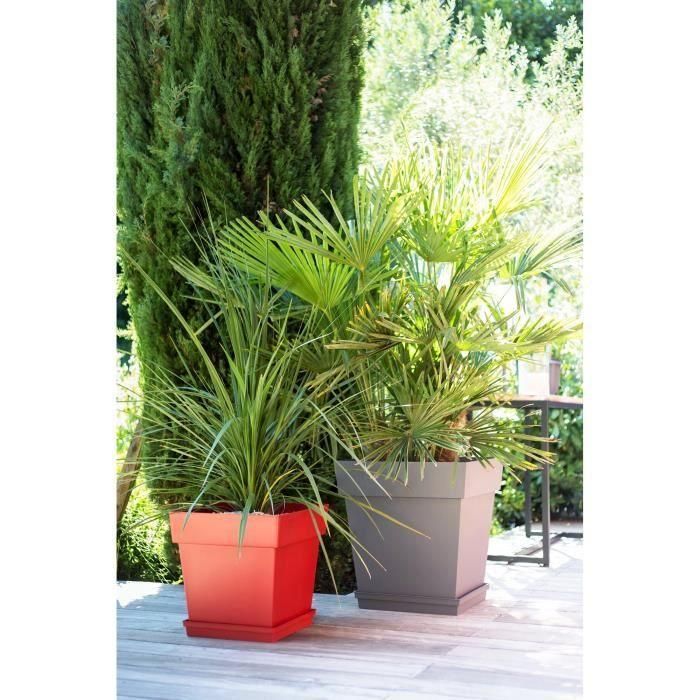 Maceta cuadrada Toscana EDA - 50 cm - 87 L - Taupe 3 Maceta cuadrada Toscana EDA - 50 cm - 87 L - Taupe 3