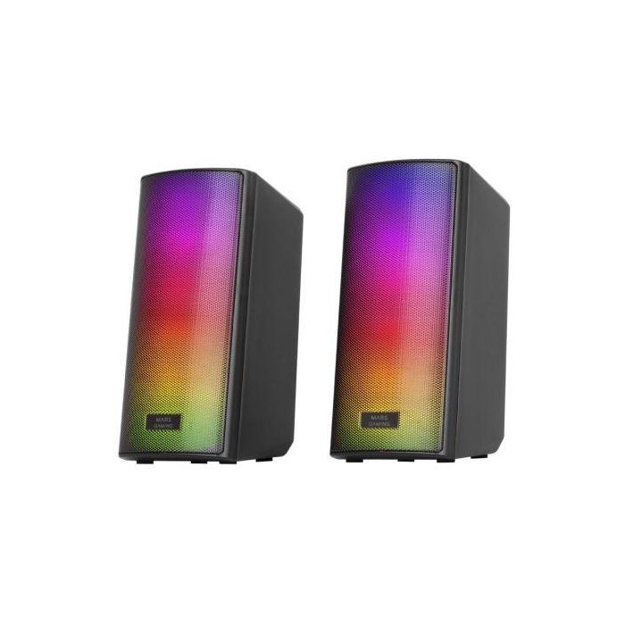 Mars Gaming Altavoces MSRGB2 15W 2.0 Bluetooth USB AUX RGB Negros 2 Mars Gaming Altavoces MSRGB2 15W 2.0 Bluetooth USB AUX RGB Negros 2
