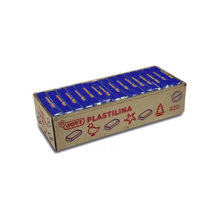 Caja 15 Pastillas Plastilina 350 G - Azul Oscuro Jovi 7213