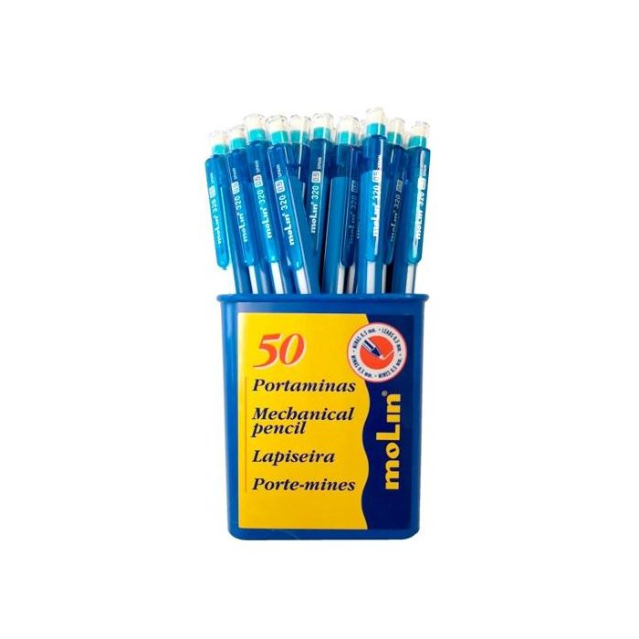 Set de portaminas Molin Azul 0,5 mm (50 Piezas)