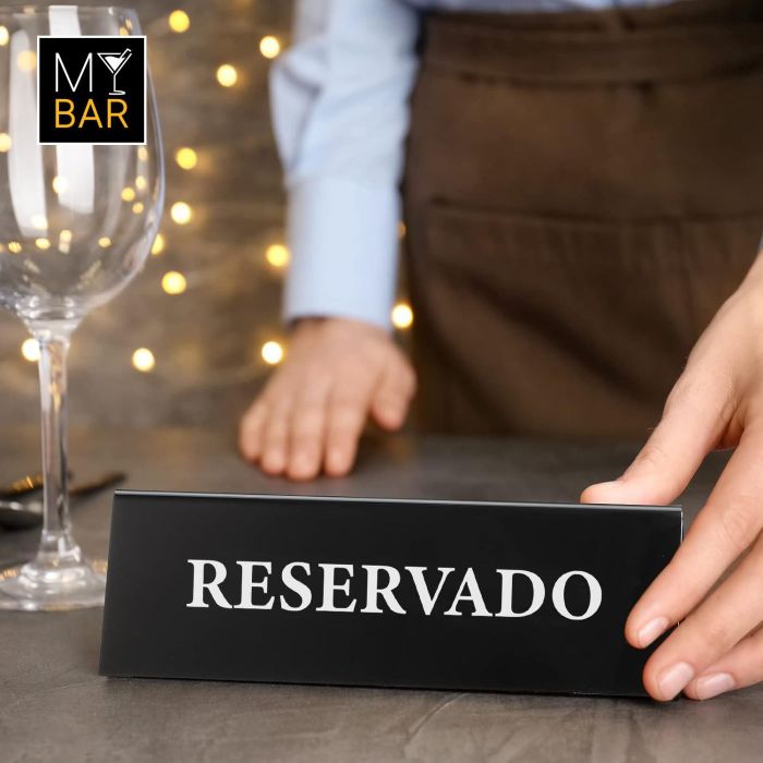 Placa Acrílica Reservado 15x5 cm - My Bar (24 Unidades) 11 Placa Acrílica Reservado 15x5 cm - My Bar (24 Unidades) 11