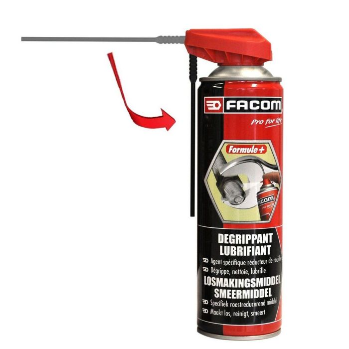 Facom Aceite Lubricante Penetrante Multifunciones 400 ml con Boquilla Multiposición, Aerosol 360°, Hidrofóbico y Antioxidante 1 Facom Aceite Lubricante Penetrante Multifunciones 400 ml con Boquilla Multiposición, Aerosol 360°, Hidrofóbico y Antioxidante 1