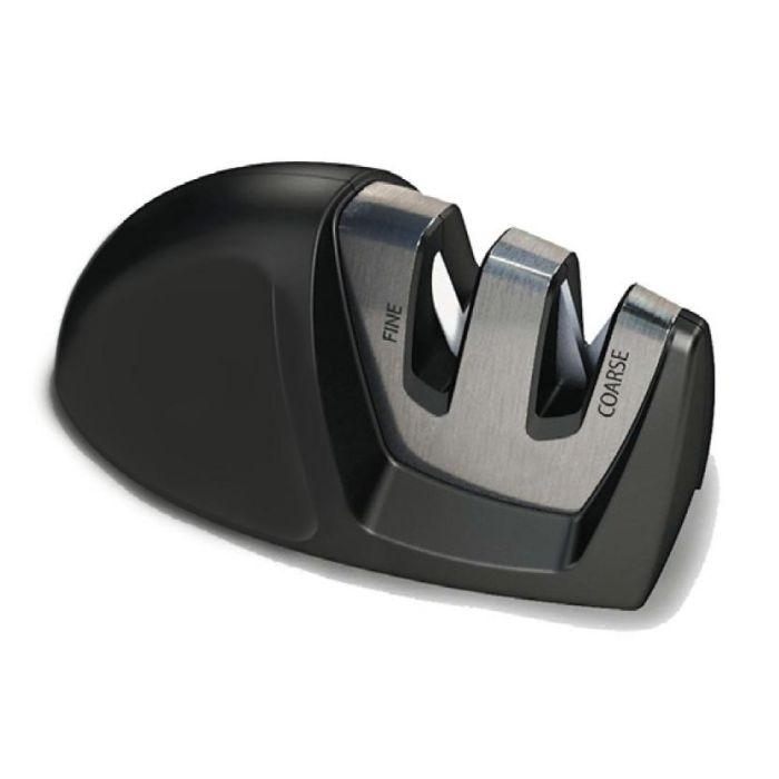 Edm Afilador de cuchillos cerámico con piedra fina y gruesa, mango ergonómico y base antideslizante, 10 cm