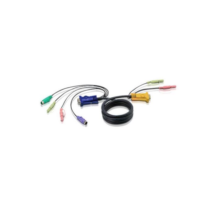 Aten Cable KVM PS/2 con audio y SPHD 3 en 1 de 1,8 m - 2L-5302P