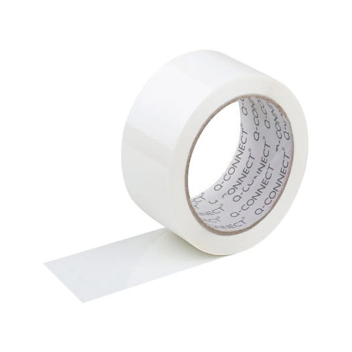 Q-connect Cinta Adhesiva Polipropileno Blanca 66 m x 75 mm para Embalaje de Alta Adherencia 2