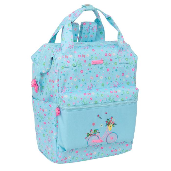 Safta Mochila Con Asas Reciclada Para Portátil 13 pulgadas Colección Bicicleta 400x270x190 mm Safta Mochila Con Asas Reciclada Para Portátil 13 pulgadas Colección Bicicleta 400x270x190 mm