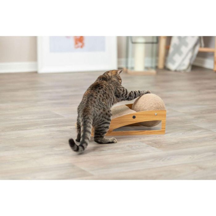 Rascador para Gatos Trixie Yute Madera Cartón 40 × 17 × 20 cm 2