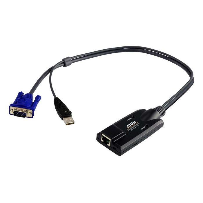 Aten USB - VGA to Cat5e/6 KVM Adapter Cable (CPU Module) Aten USB - VGA to Cat5e/6 KVM Adapter Cable (CPU Module)