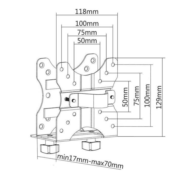 Soporte de Mesa para Pantalla Neomounts NM-TC100BLACK Negro 3