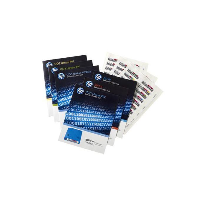 Hewlett Packard Enterprise LTO-7 Ultrium RW Bar Code Label Pack 100 etiquetas datos, 10 limpieza, numeradas Hewlett Packard Enterprise LTO-7 Ultrium RW Bar Code Label Pack 100 etiquetas datos, 10 limpieza, numeradas
