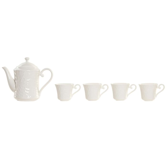 Juego de Tazas de Café Home ESPRIT Blanco Bambú Porcelana 2 Juego de Tazas de Café Home ESPRIT Blanco Bambú Porcelana 2