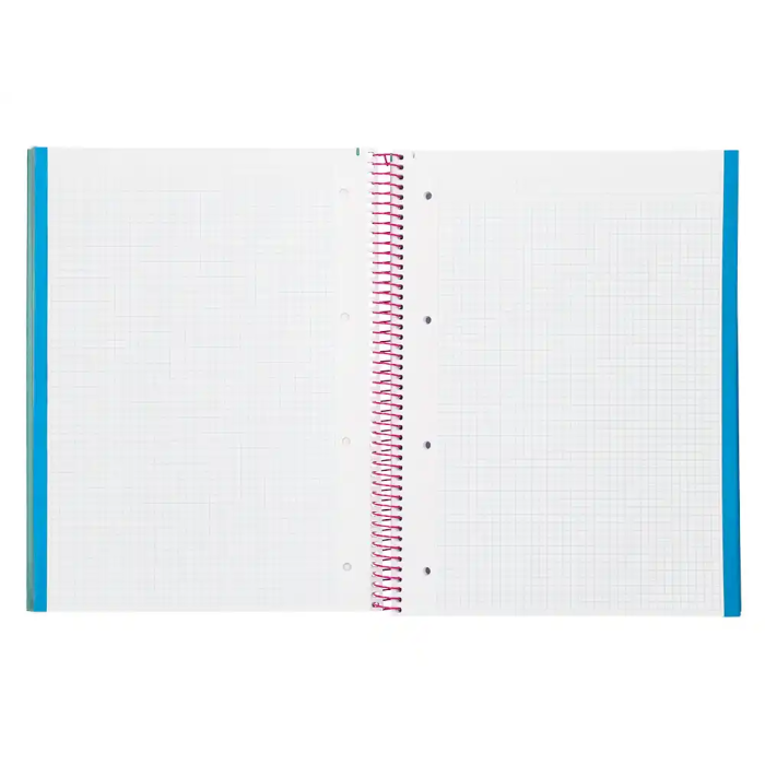 Liderpapel Cuaderno Espiral A4 Micro Jolly Tapa Forrada 140 Hojas Cuadro 5mm Turquesa 5