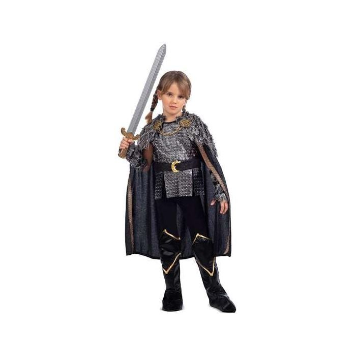 Disfraz dama vikinga 7-9 y (capa, túnica, cinturón, manguitos y cubrebotas) 2