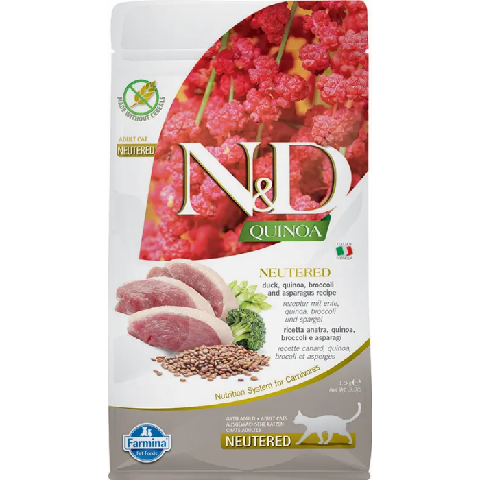 Farmina N&D Cat Quinoa Neutered Pato 1,5 kg