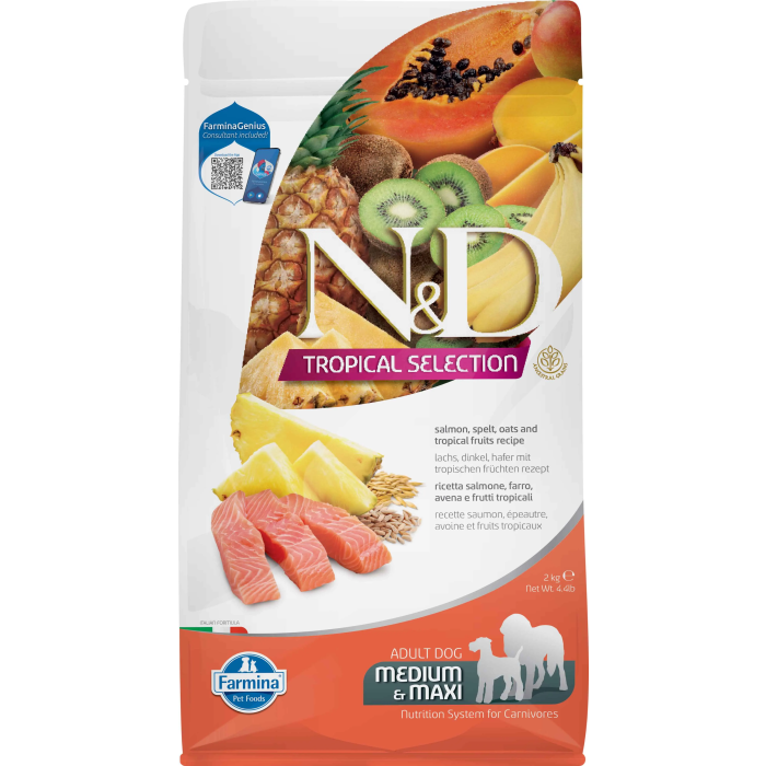 Farmina N&D Dog Tropical Selection Med Maxi Salmon 2 kg