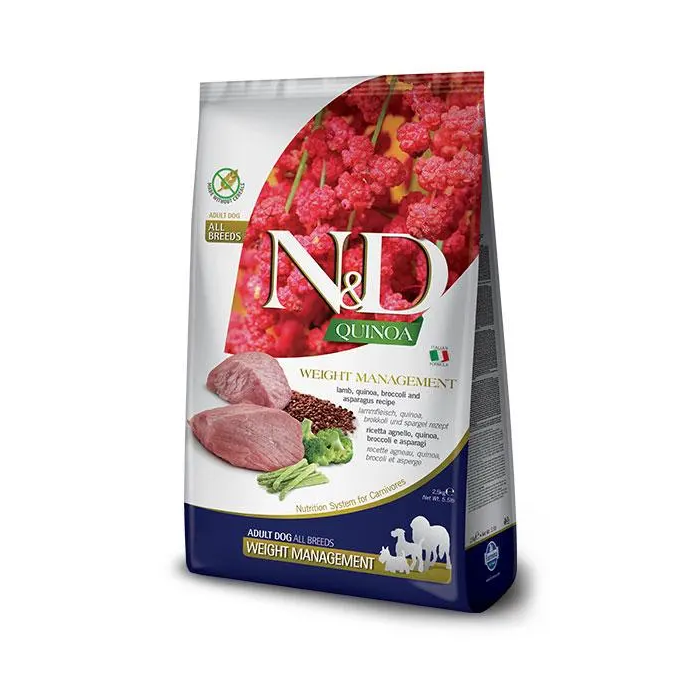 Farmina N&D Dog Quinoa Weight Management Cordero 2,5 kg