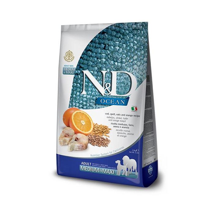 Farmina N&D dog ocean low grain medium maxi bacalao 2,5kg Farmina N&D dog ocean low grain medium maxi bacalao 2,5kg
