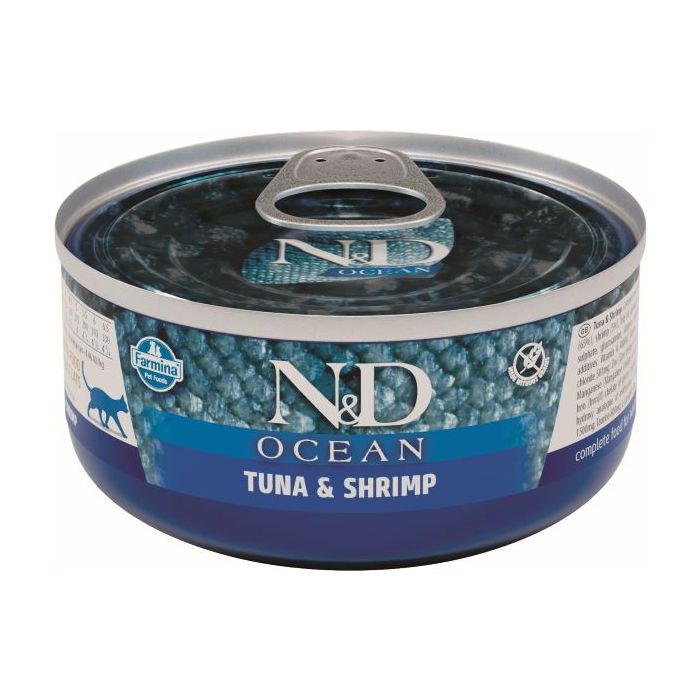 Farmina N&D Cat Ocean Atun Gamba Caja 24x70 gr