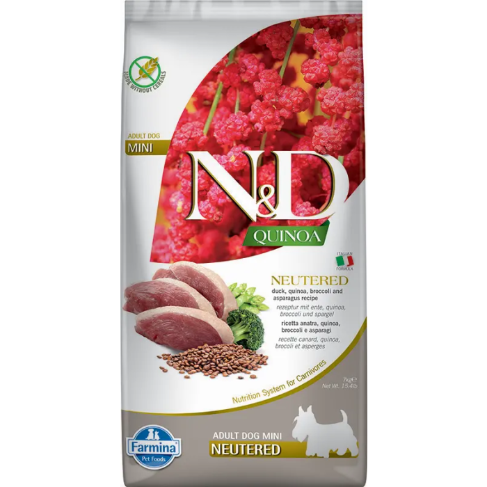 Farmina N&D Dog Quinoa Neutered Pato Mini 7 kg