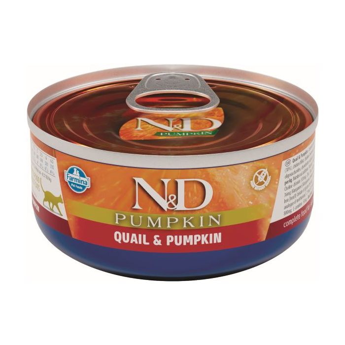 Farmina N&D Cat Pumpkin Codorniz - Comida Húmeda para Gatos, Caja 24x70 gr Farmina N&D Cat Pumpkin Codorniz - Comida Húmeda para Gatos, Caja 24x70 gr