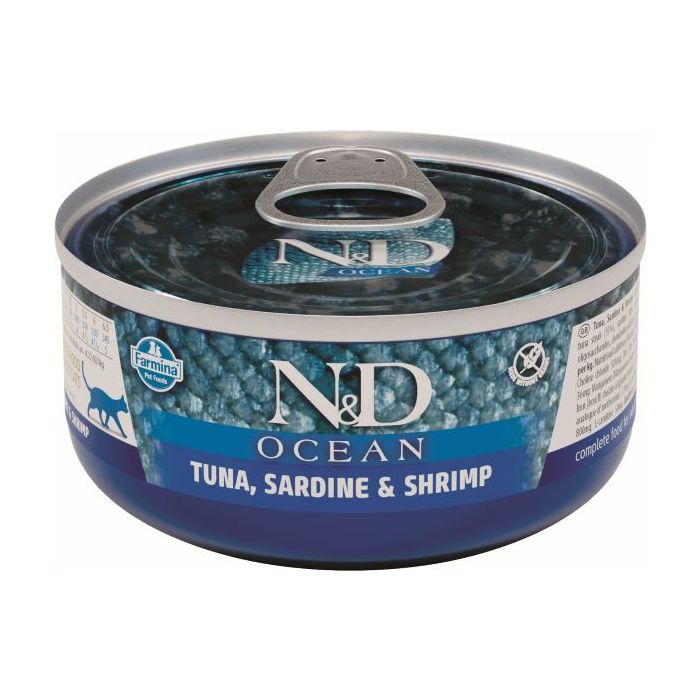 Farmina N&D Cat Ocean Atun Sardina Gamba Caja 24x70 gr