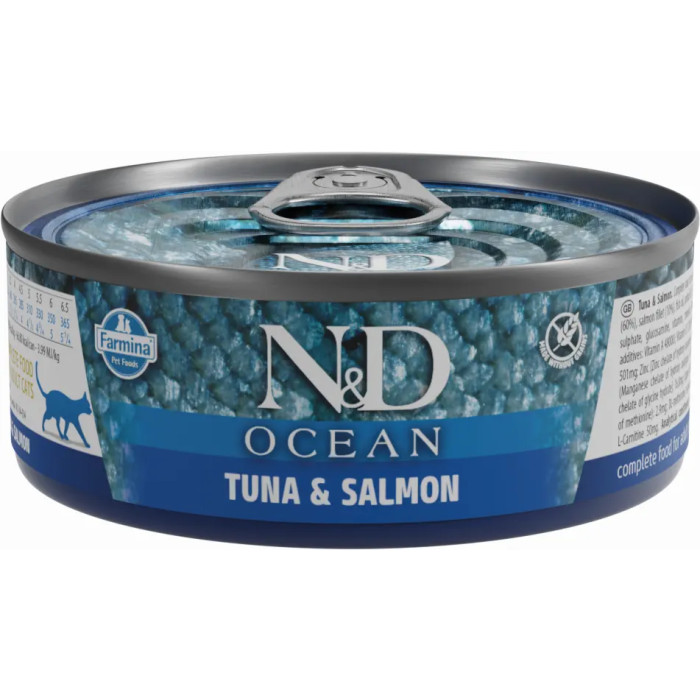 Farmina N&D Cat Ocean Atun Salmon Caja 30x70 gr