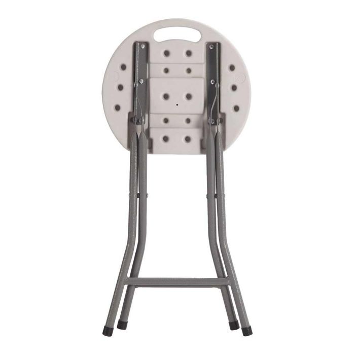 Edm Taburete Plegable de Plástico de Alta Densidad, Carga Máxima 150 kg, 33 x 30 x 45 cm, Tubo de Acero Ø19 mm, Blanco 1 Edm Taburete Plegable de Plástico de Alta Densidad, Carga Máxima 150 kg, 33 x 30 x 45 cm, Tubo de Acero Ø19 mm, Blanco 1
