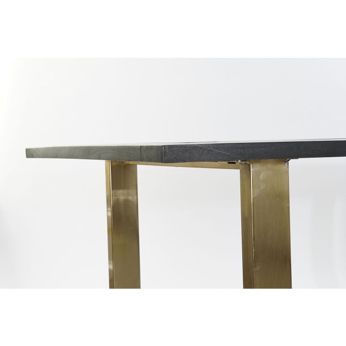 DKD Home Decor Gold dark Mesa Comedor Moderno Mango Metal Negro Dorado 89 x 75 x 180 cm 2