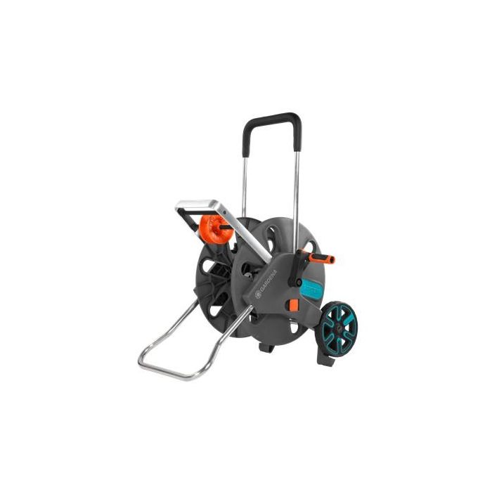 Gardena Aquaroll L Enrollador de manguera con ruedas, mango telescópico y conexión antigoteo, resistente a heladas 0 Gardena Aquaroll L Enrollador de manguera con ruedas, mango telescópico y conexión antigoteo, resistente a heladas 0