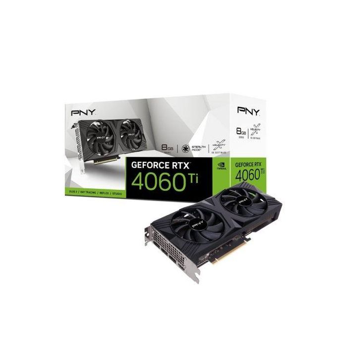 Tarjeta Gráfica PNY GeForce RTX 4060 Ti VERTO Dual Fan/ 8GB GDDR6