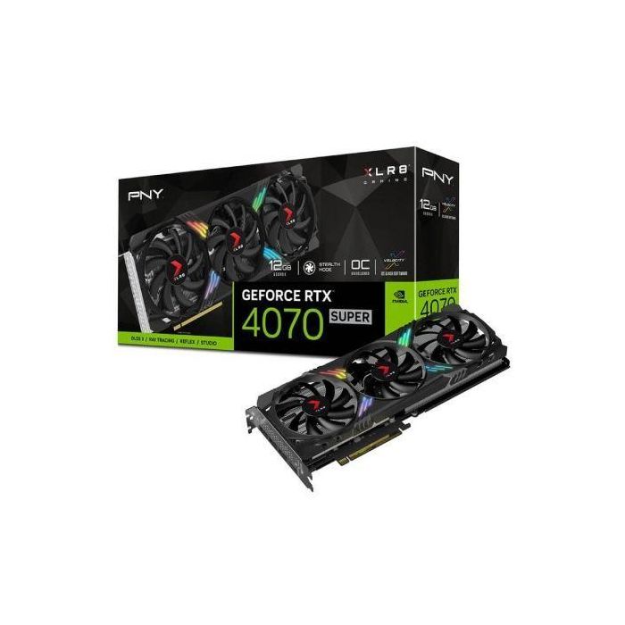 Tarjeta Gráfica PNY GeForce RTX 4070 SUPER XLR8 VERTO EPIC-X RGB OC Triple Fan/ 12GB GDDR6X