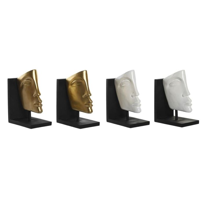 Sujetalibros Moderno DKD Home Decor Dorado Blanco 10 x 22 x 30.5 cm Set de 2 (2 Unidades) 2 Sujetalibros Moderno DKD Home Decor Dorado Blanco 10 x 22 x 30.5 cm Set de 2 (2 Unidades) 2