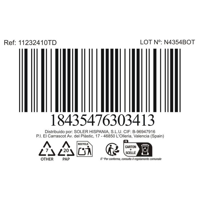 La Mediterranea Set 2 Vasos de 380 ml Decoración Taroda, Ø9 x 9.8 cm (24 Cajas) 6