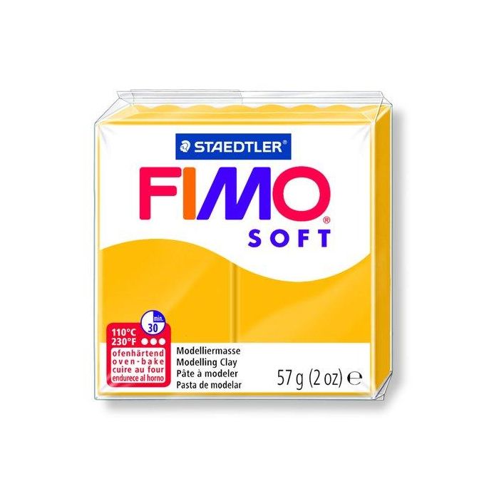 Pasta Modelar Fimo Soft Amarillo 57 Gr. 6 unidades