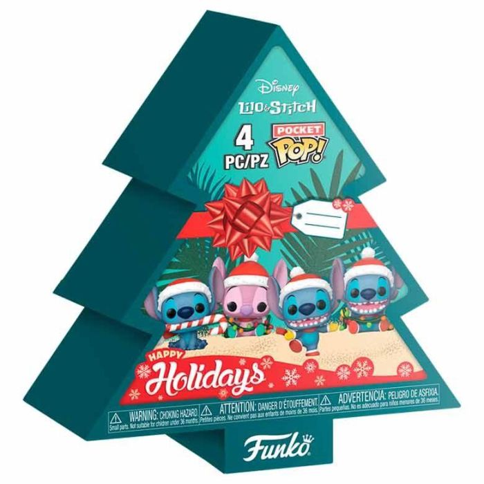 Arbol Navidad con 4 figuras Pocket POP Disney Stitch 0 Arbol Navidad con 4 figuras Pocket POP Disney Stitch 0